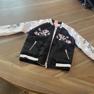 Flower by Zoe, size 5, satin bomber jacket